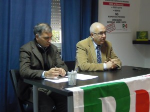 Il consigliere regionale  Enrico Forte e accanto il candidato sindaco di Formia Sandro Bartolomeo 