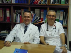 Il professor Mastroianni (a sinistra) direttore della Uoc di malattie infettive. Accanto il dottor Mercurio.