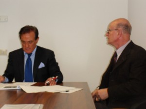 Il manager Caporossi e accanto il direttore amministrativo Cassetta
