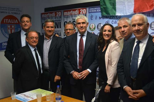 Il neo sindaco in campagna elettorale con Casini